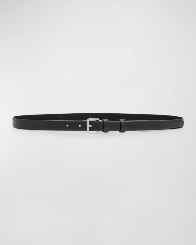 Patent Leather Skinny Belt
